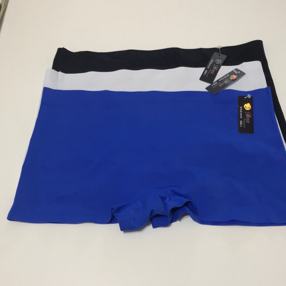 3pc Seamless black white blue panties short P7-20